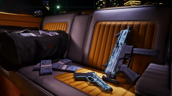Vintage Vice City Weapon Pattern