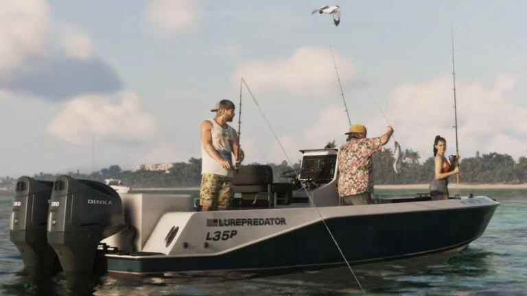 Fishing boat scene